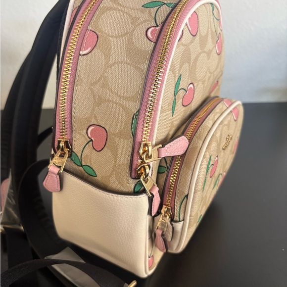 Coach Beige and Pink Cherry Backpack - Picture 7 of 7